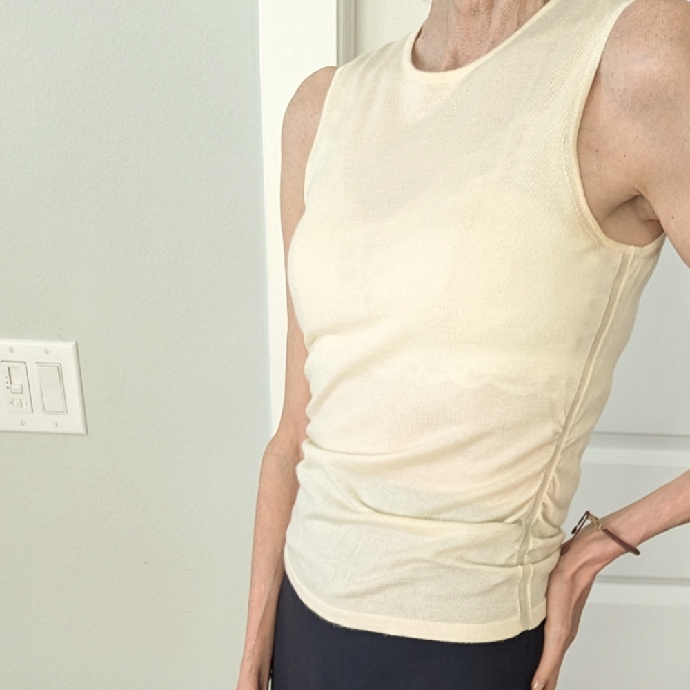 Oscar de la Renta Silk Cashmere knit blouse